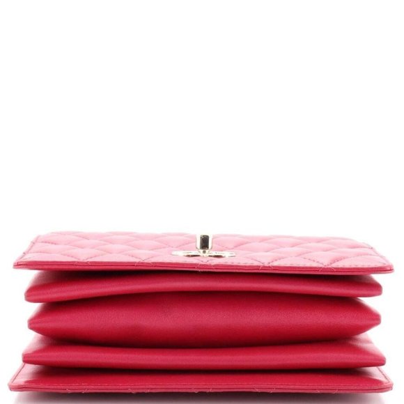 100% AUTHENTIC CHANEL LAMBSKIN QUILTED SMALL HAND TIED TOP HANDLE FLAP BAG - Picture 6 of 16